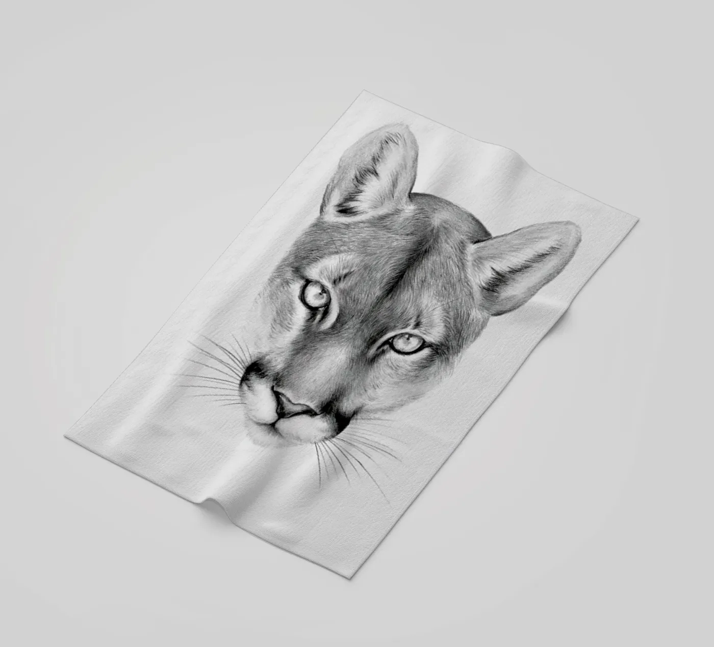 Puma beach towel by Flora & Fauna