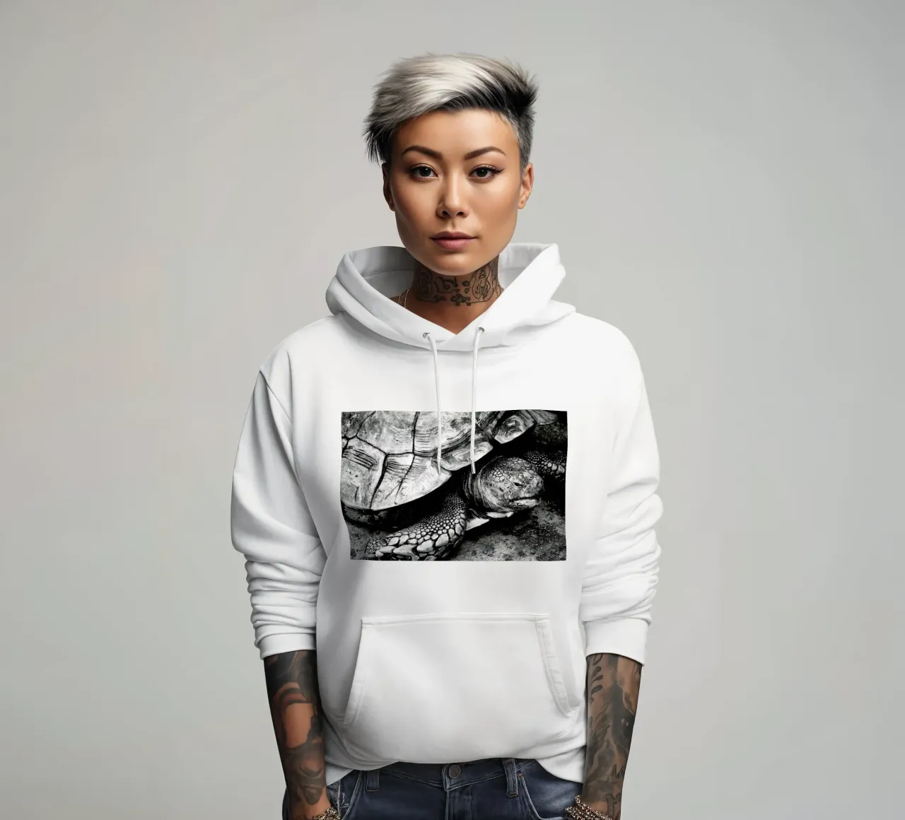 Tim the Turtle hoodie by Babett Schultze