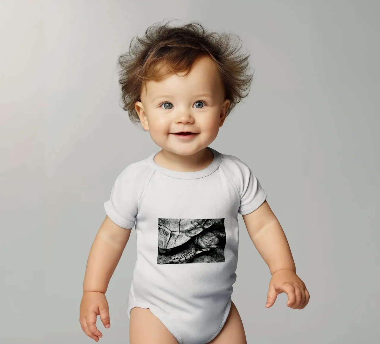 Tim the Turtle body neonato maniche corte da Babett Schultze