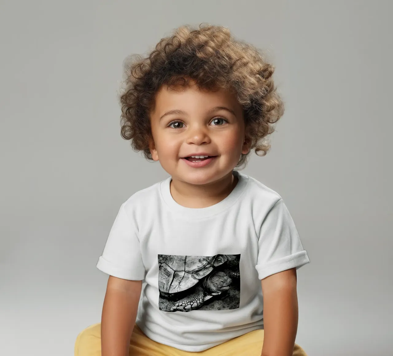 Tim the Turtle baby t-shirt by Babett Schultze