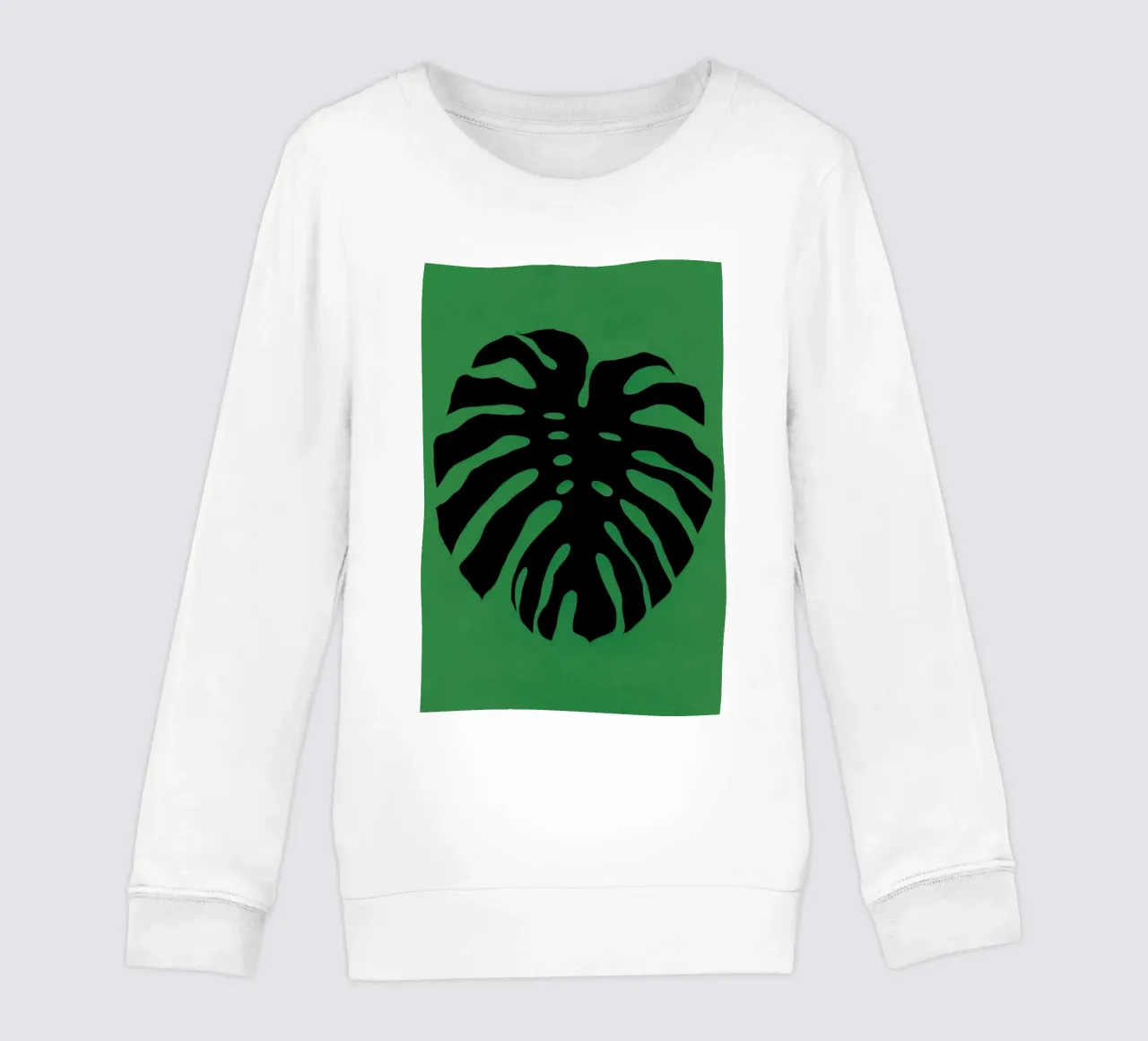 Black Monstera kids sweatshirt by Rosi Feist