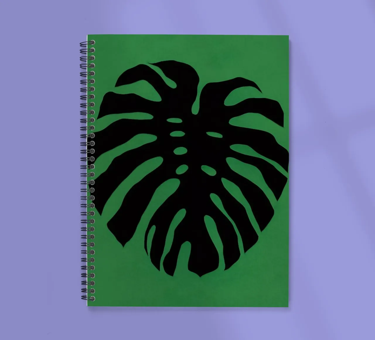 Black Monstera spiral notebook by Rosi Feist