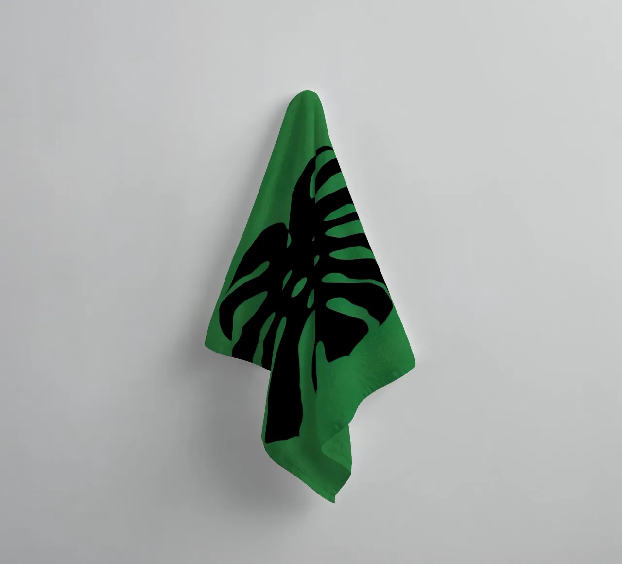 Black Monstera asciugamano da bagno da Rosi Feist