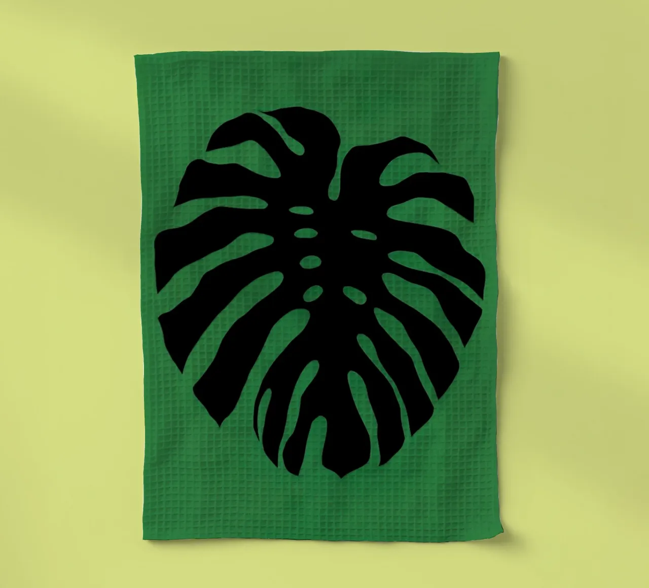 Black Monstera canovaccio da cucina da Rosi Feist
