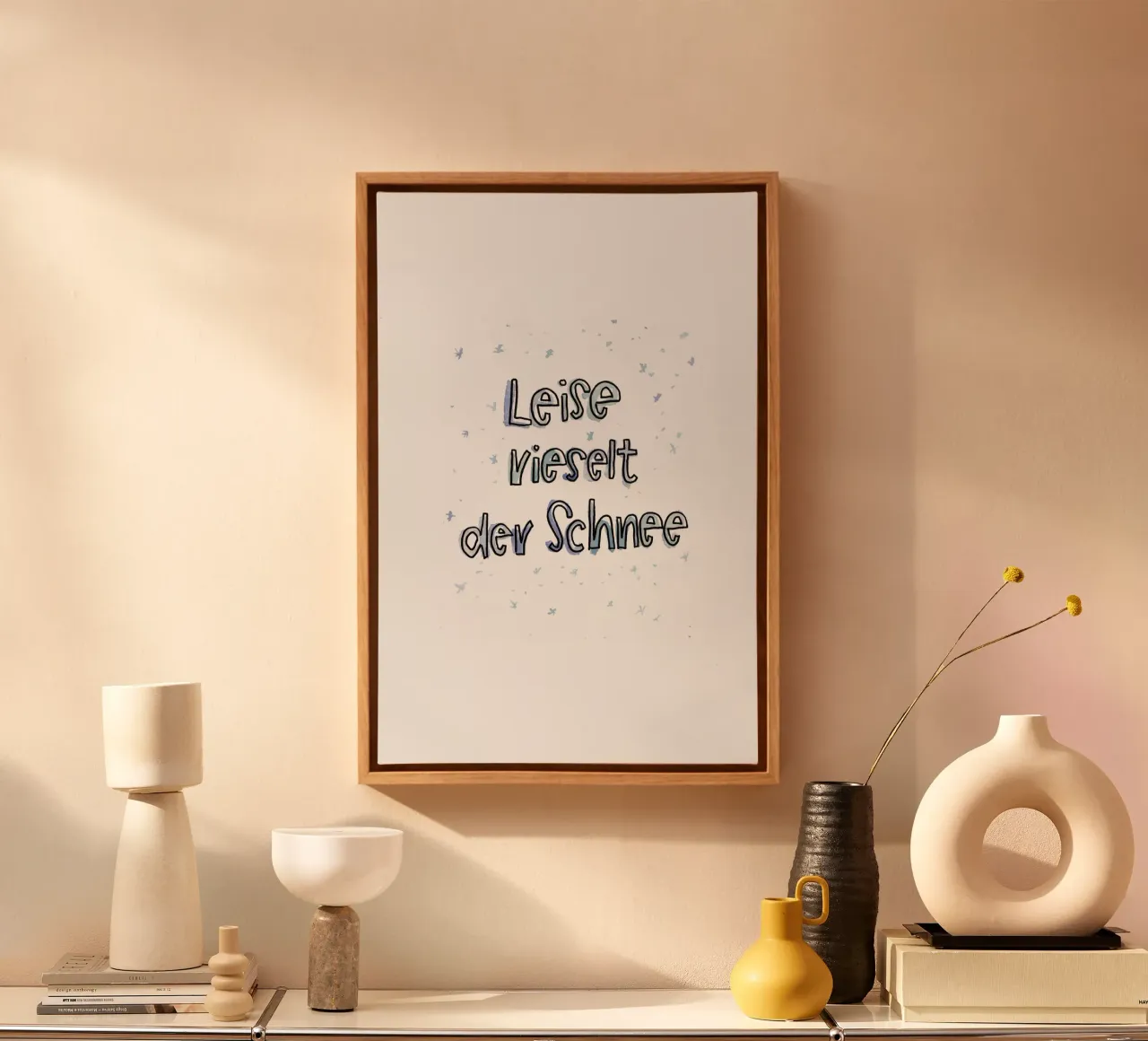 Leise Rieselt tela con Cornice a cassetta da Brushmeetspaper