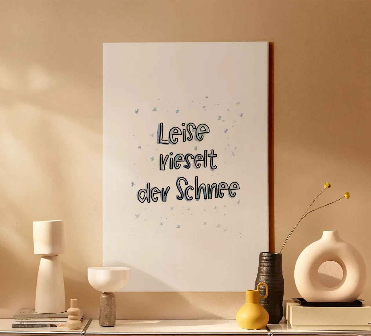 Leise Rieselt tela con Cornice a cassetta da Brushmeetspaper