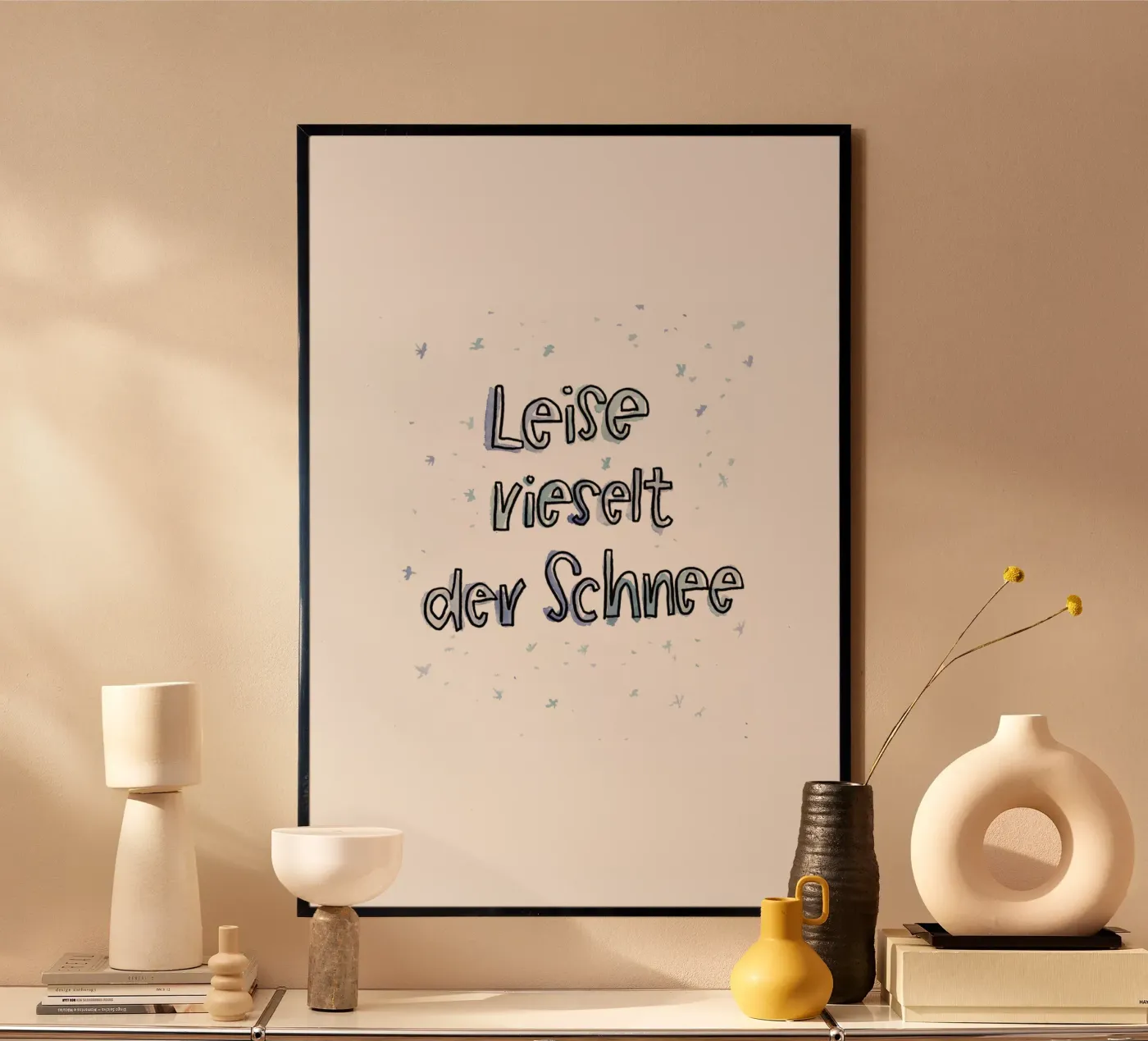 Leise Rieselt poster da Brushmeetspaper
