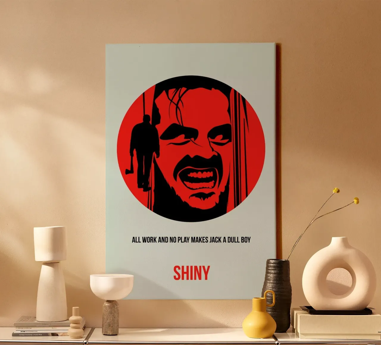 Shiny Poster 1 tela con Cornice a cassetta da Naxart