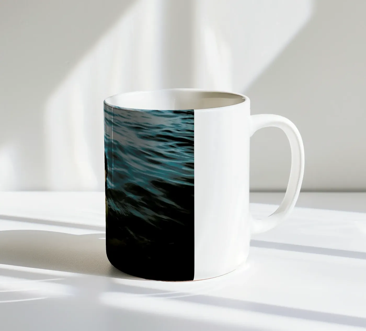 Drowning ceramic mug by Chris Abatzis