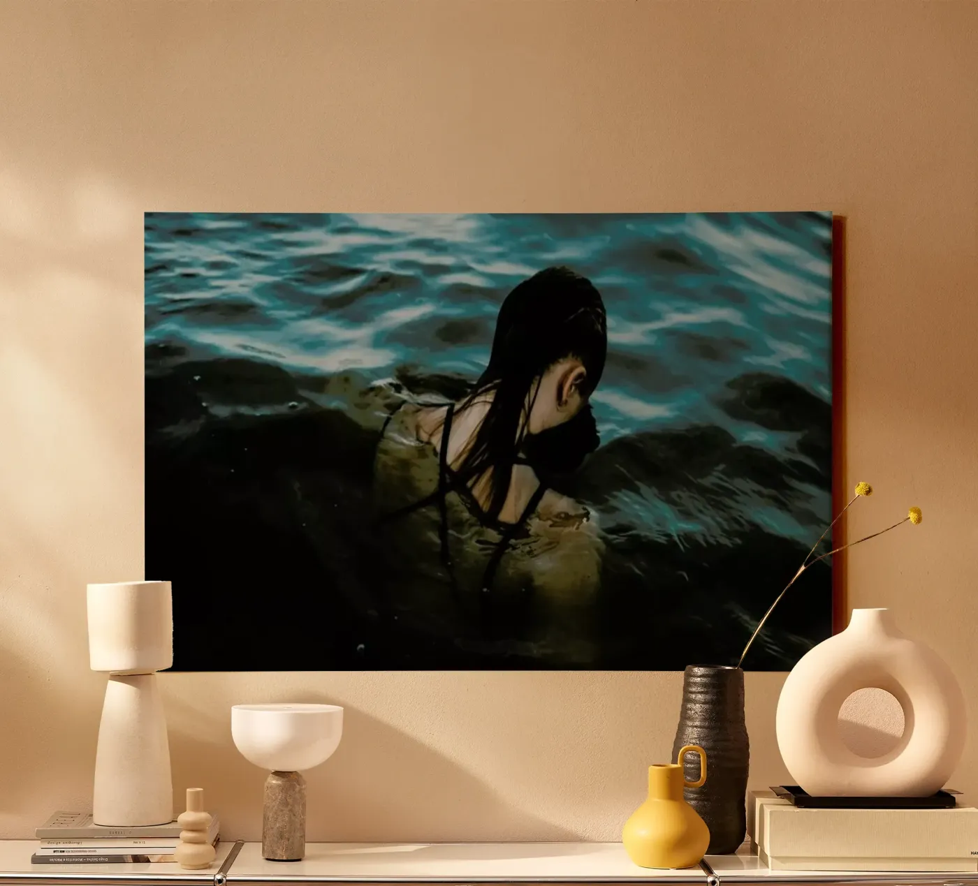 Drowning canvas van Chris Abatzis