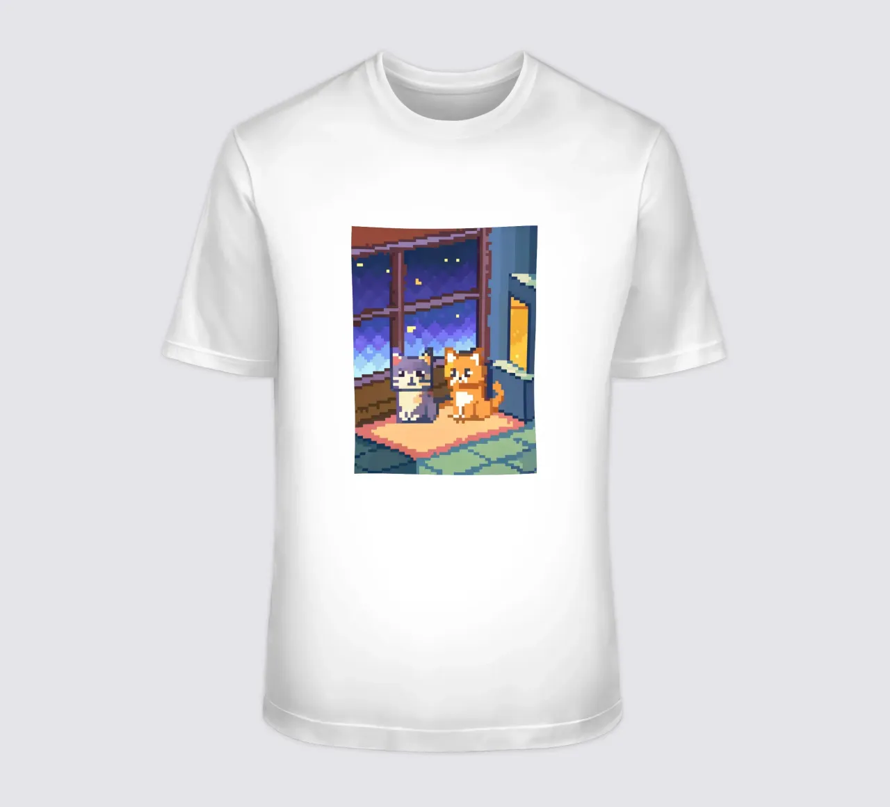 Due gatti da interno t-shirt da DOG AND CAT