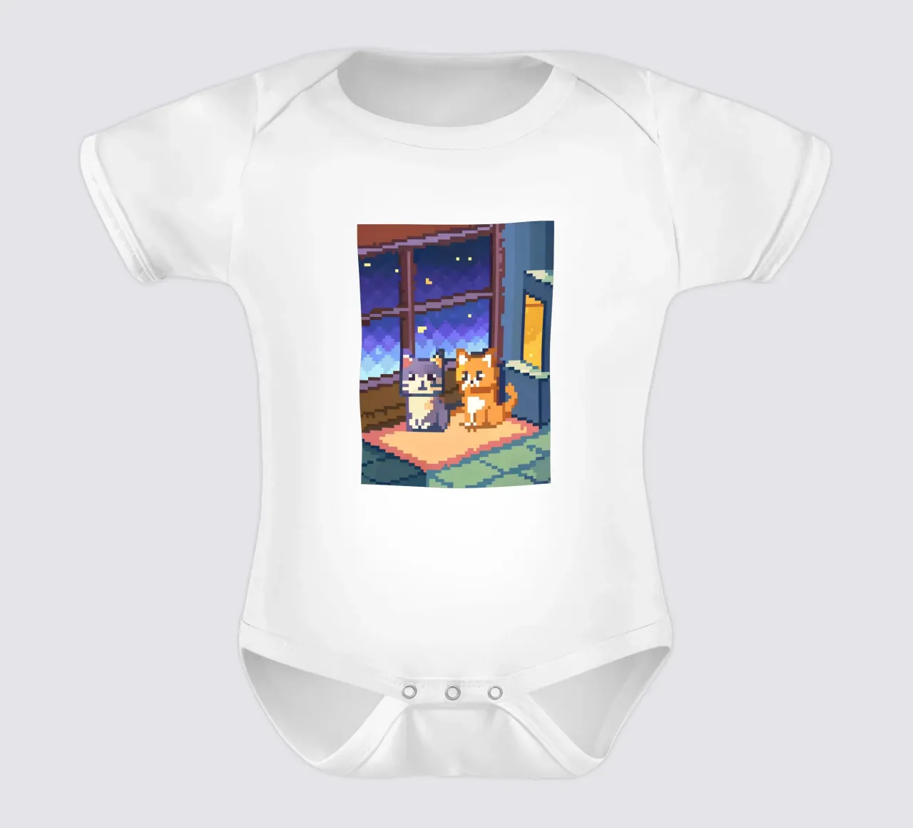 Due gatti da interno body neonato maniche corte da DOG AND CAT
