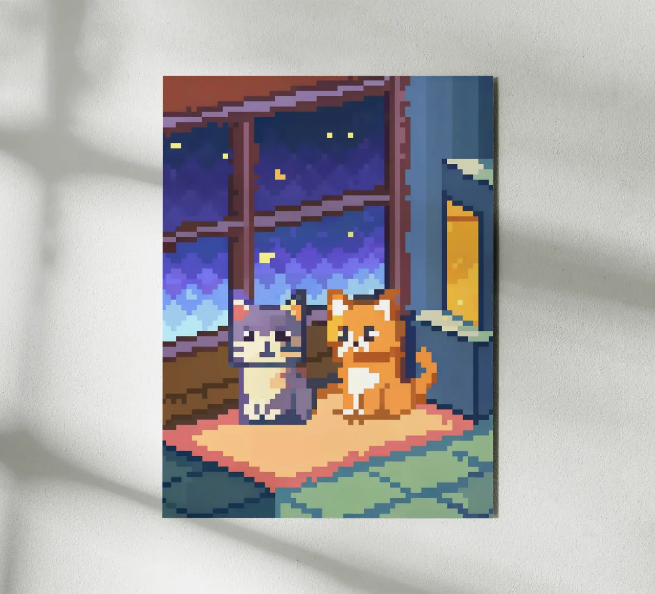 Due gatti da interno alluminio dibond da DOG AND CAT