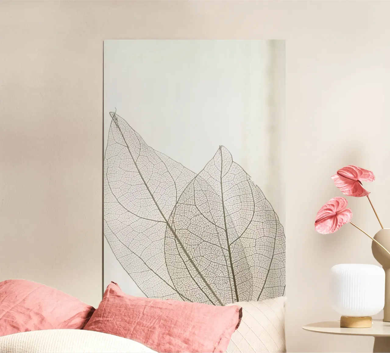 Skeleton Leaves poster con telaio in legno da Babett Schultze