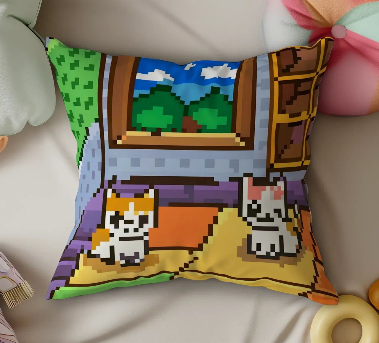 Due gatti da interno cuscino da DOG AND CAT
