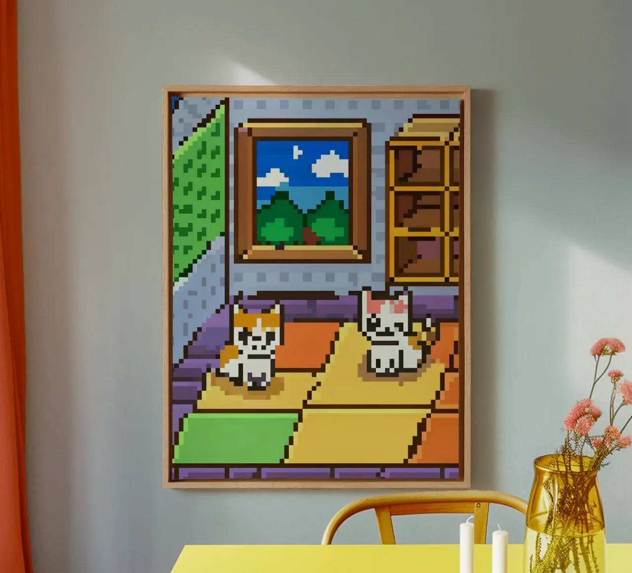 Two Indoor Cats canvas by DOG AND CAT