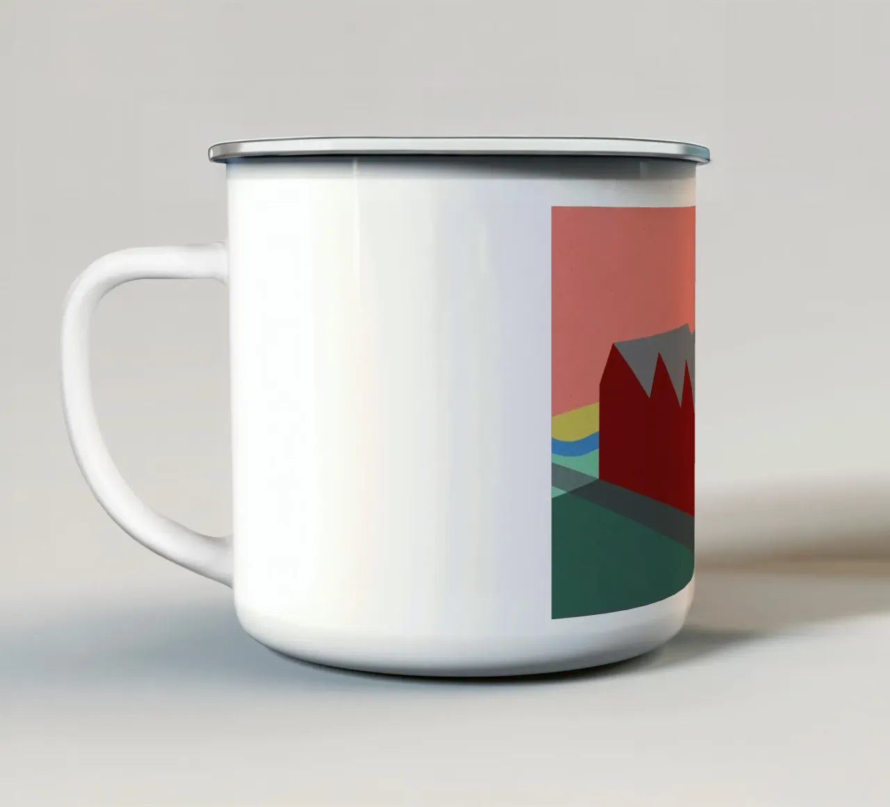 Sunset Factory tazza in smalto da Rosi Feist