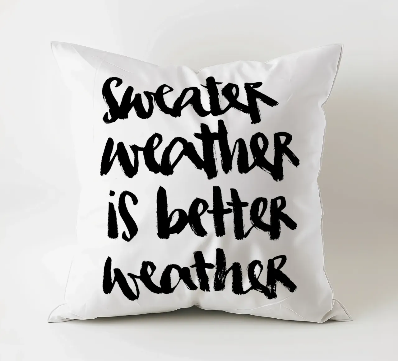Sweater weather cuscino da Brushmeetspaper