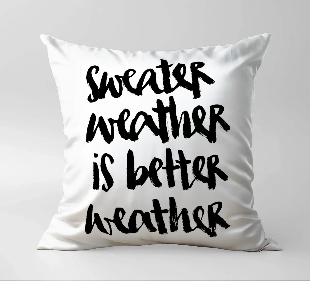 Sweater weather cuscino da Brushmeetspaper