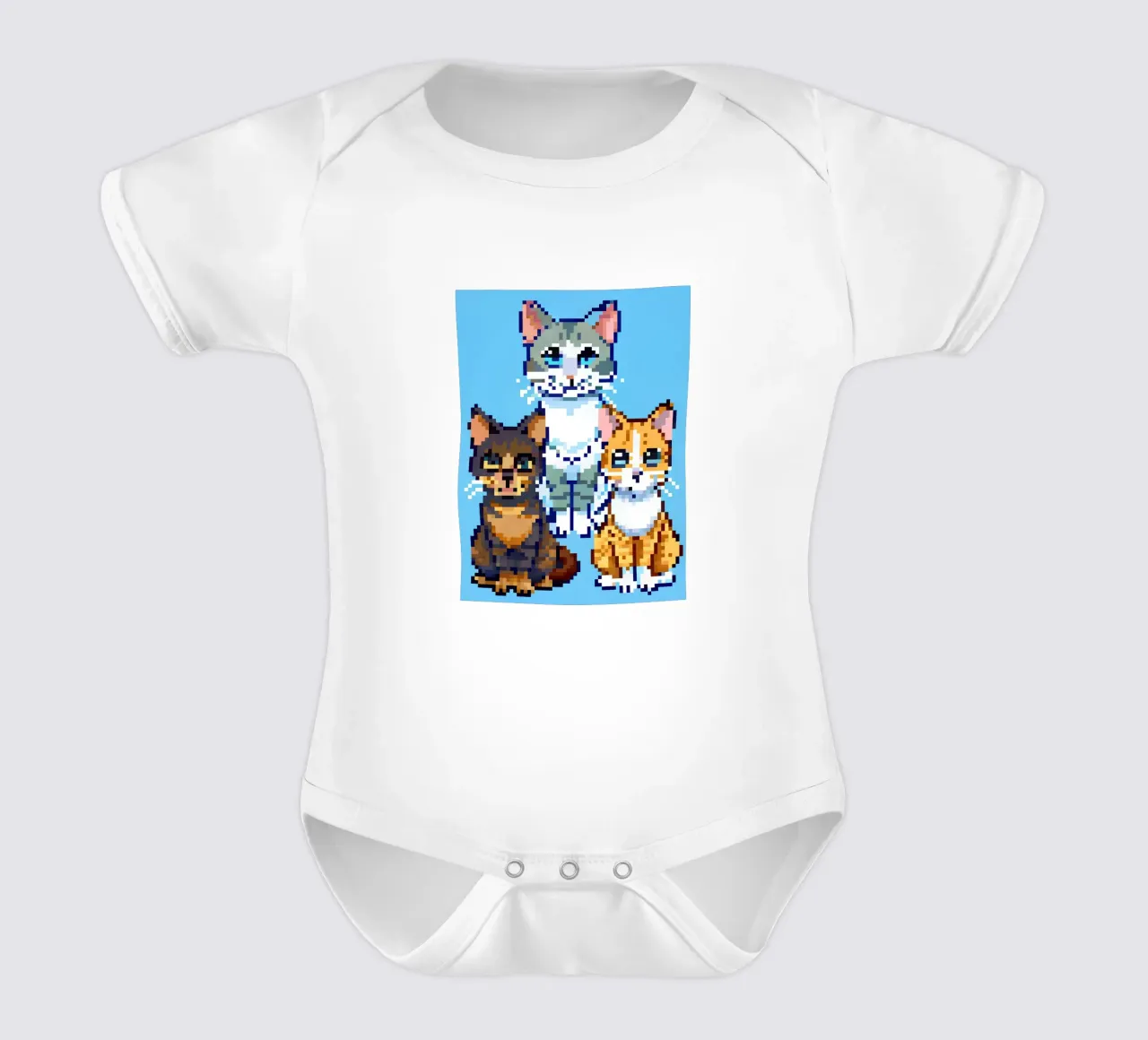 Due gatti da interno body neonato maniche corte da DOG AND CAT