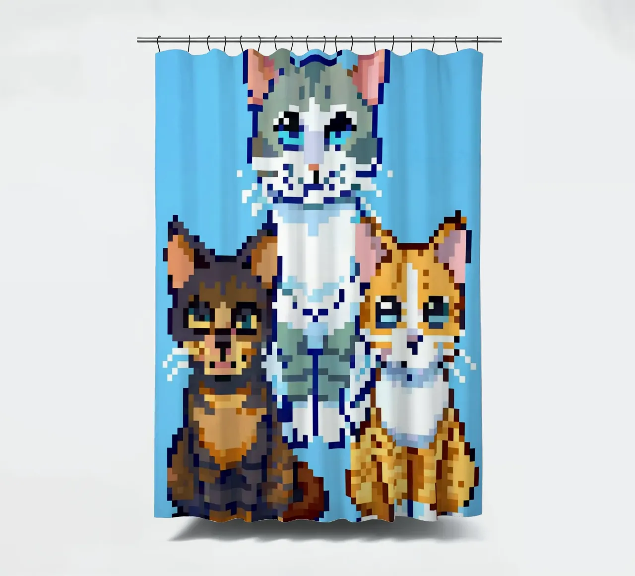 Two Indoor Cats shower curtain by DOG AND CAT