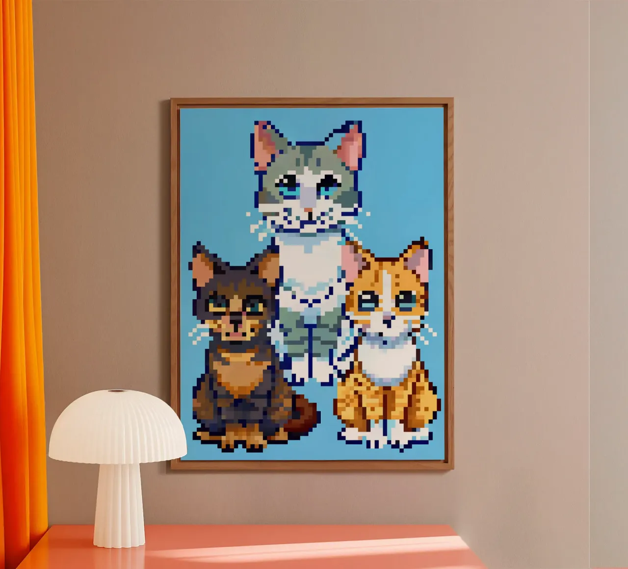 Due gatti da interno alluminio dibond da DOG AND CAT