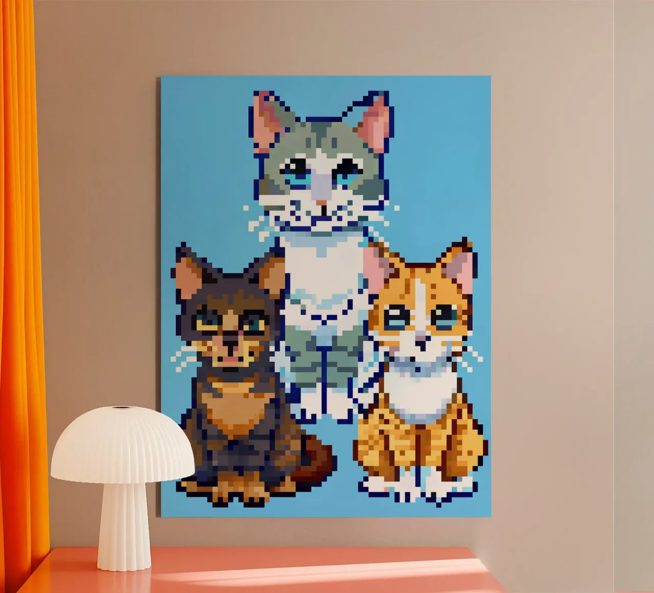 Due gatti da interno alluminio dibond da DOG AND CAT