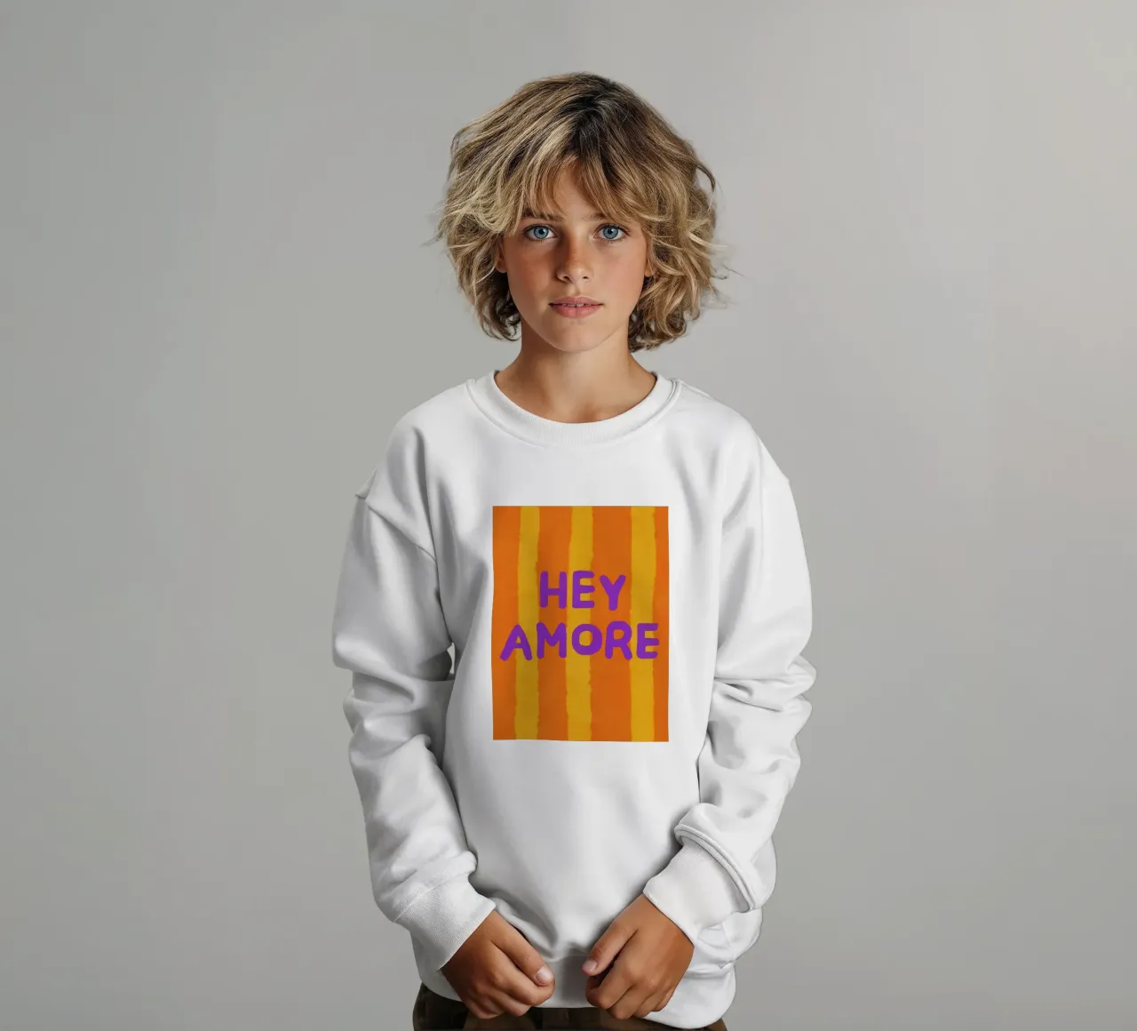 Ciao Amore felpa bambino da Carinaprint
