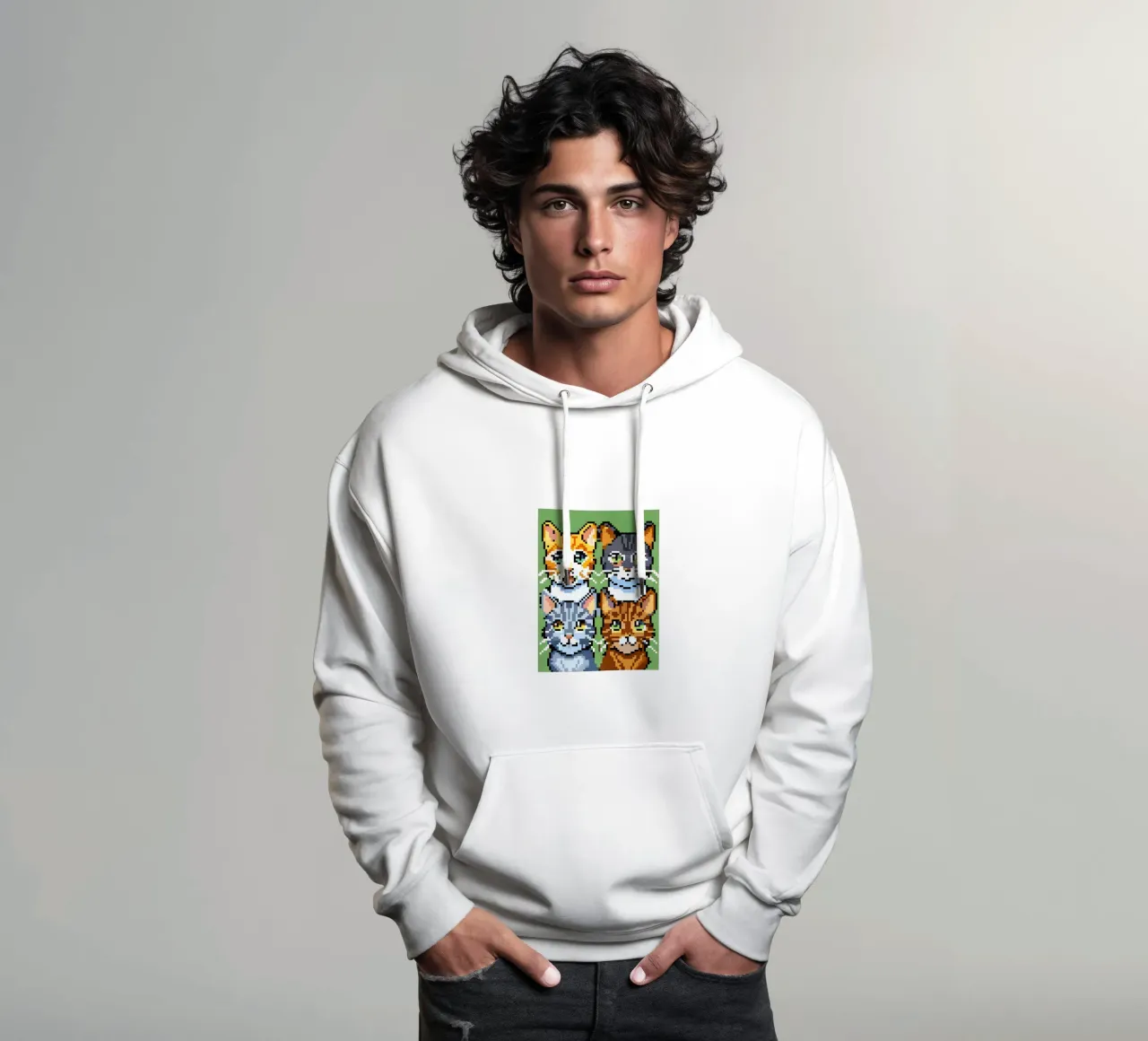 Quattro gatti felpa con cappuccio da DOG AND CAT