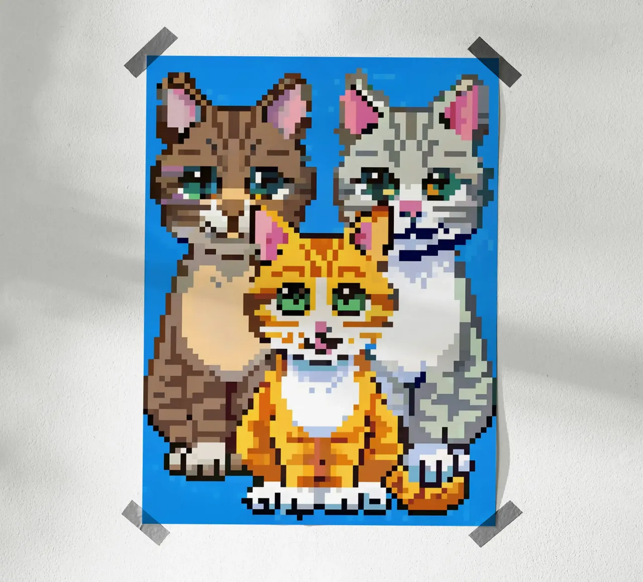 Three Cute Cats hahnemühle by DOG AND CAT