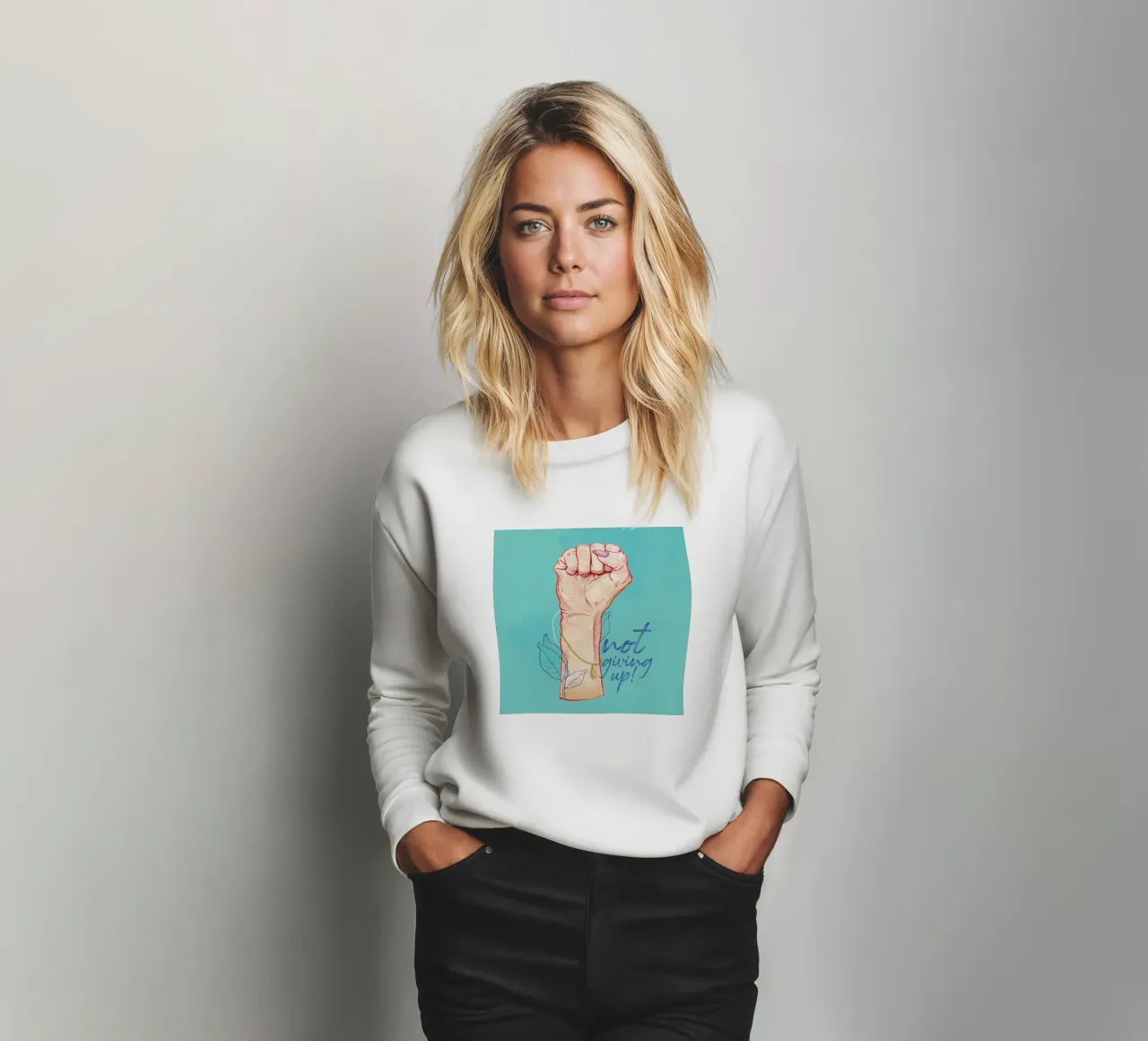 Not Giving Up felpa da Ina Stanimirova