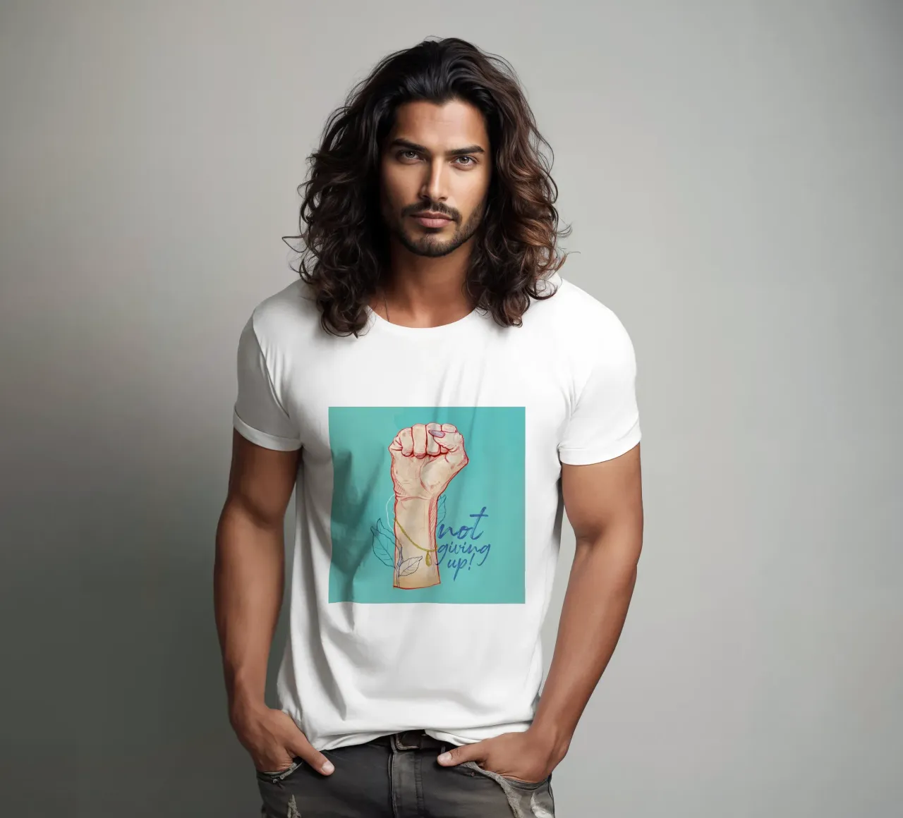 Not Giving Up t-shirt da Ina Stanimirova