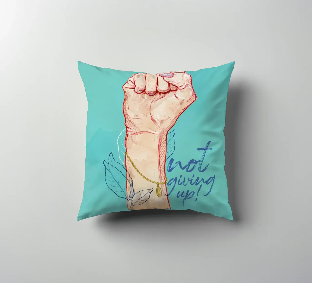 Not Giving Up cuscino da Ina Stanimirova