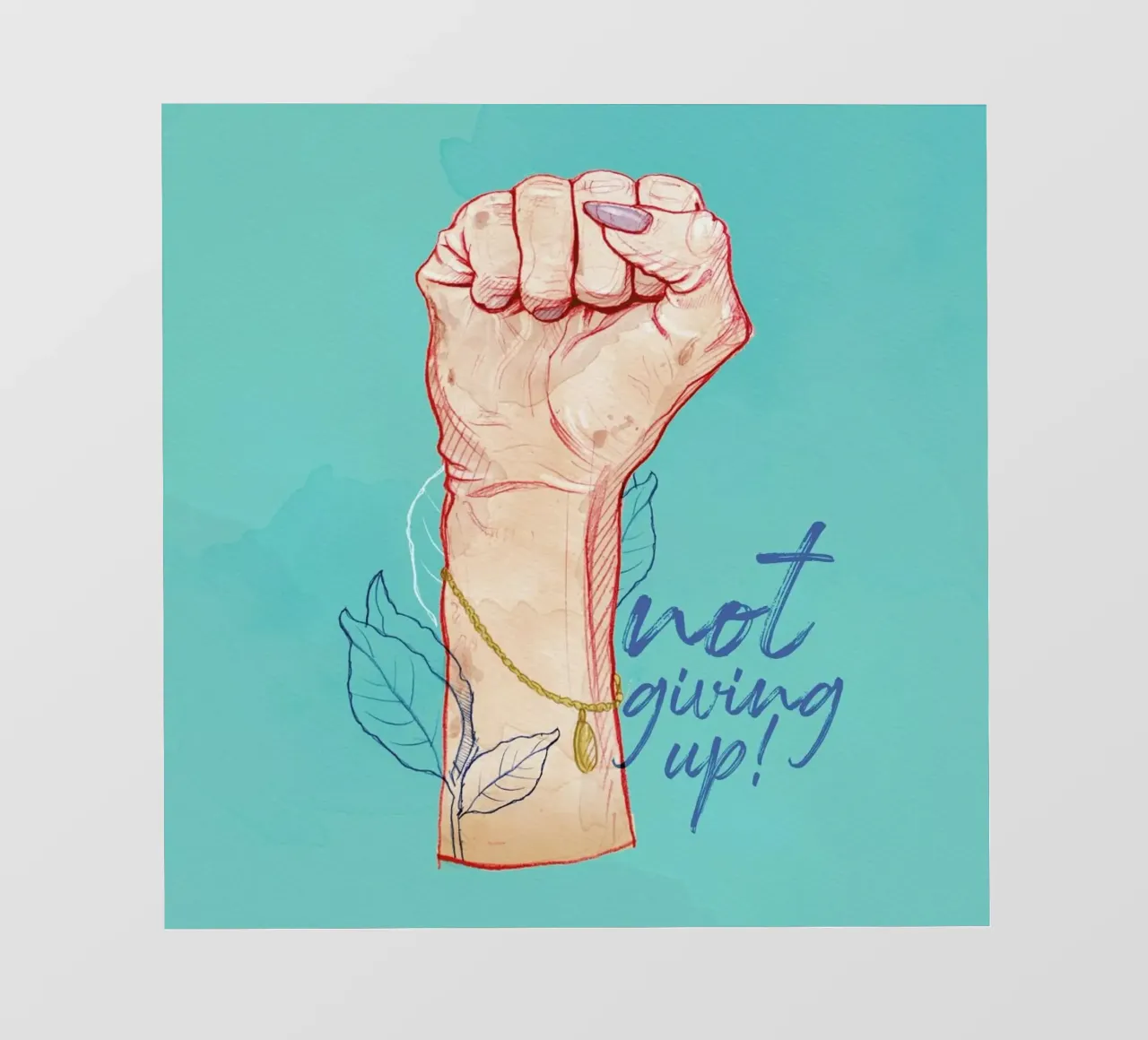Not Giving Up telo in pvc da Ina Stanimirova