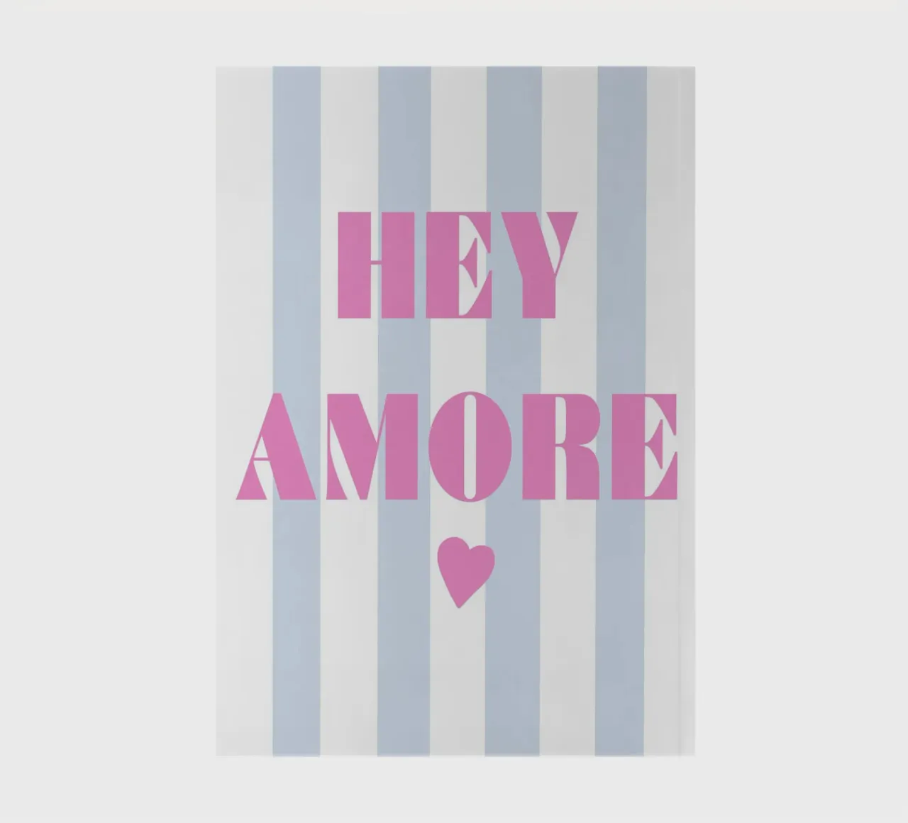 Pastell Hey Amore Notizbuch von Carinaprint