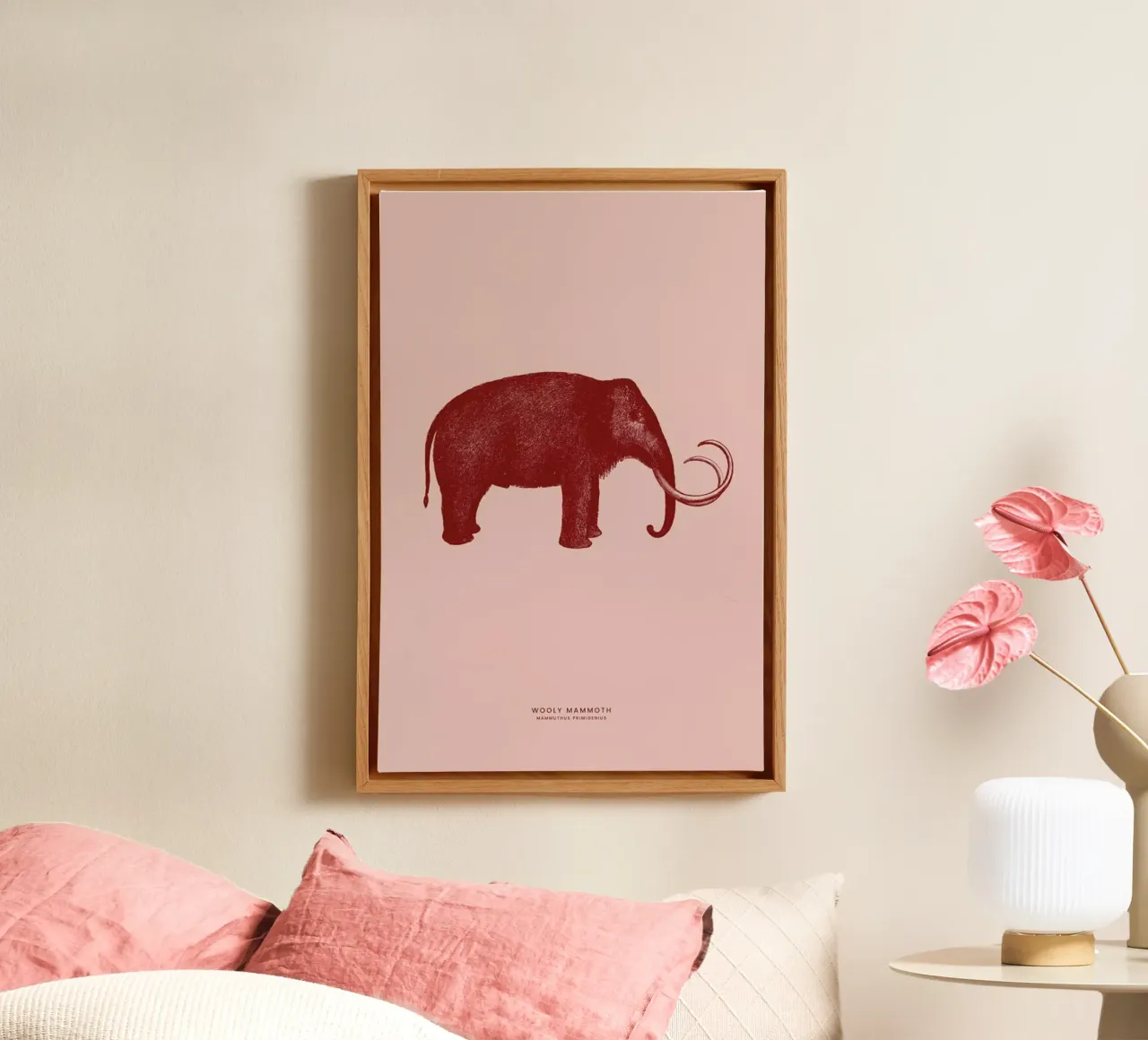 Mammoth II canvas with Floater frame by Flora & Fauna