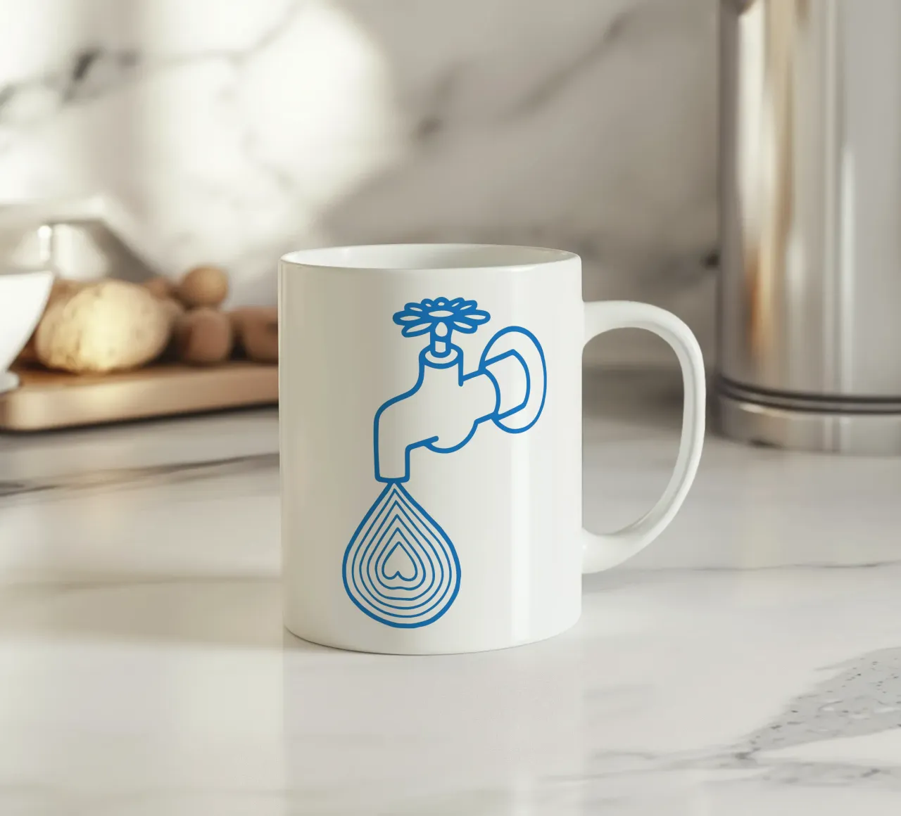 Let the Love Flow tazza in ceramica da Ninhol