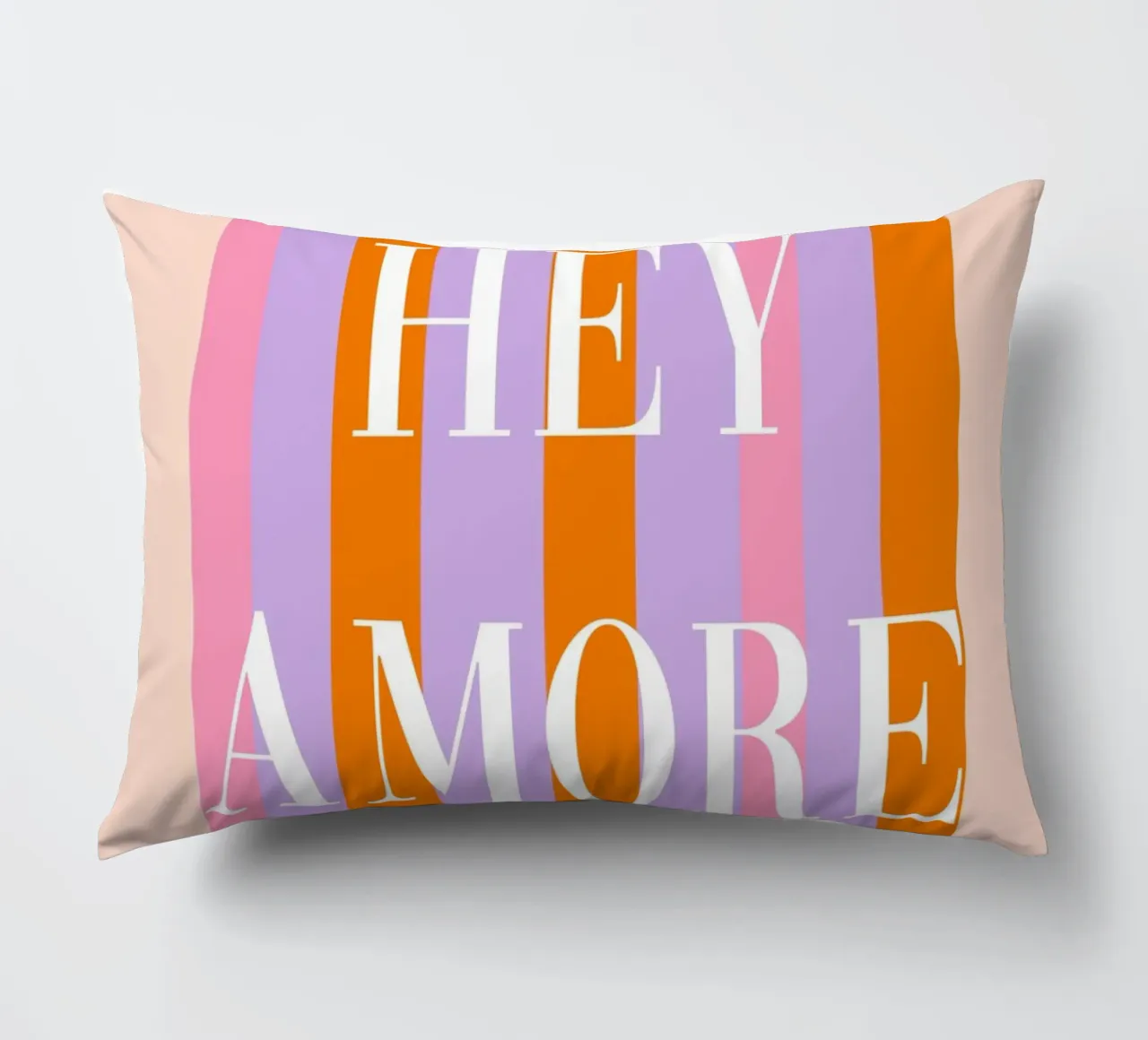 Arte a strisce Hey Amore cuscino da Carinaprint