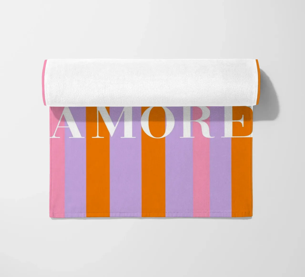 Arte a strisce Hey Amore telo mare da Carinaprint