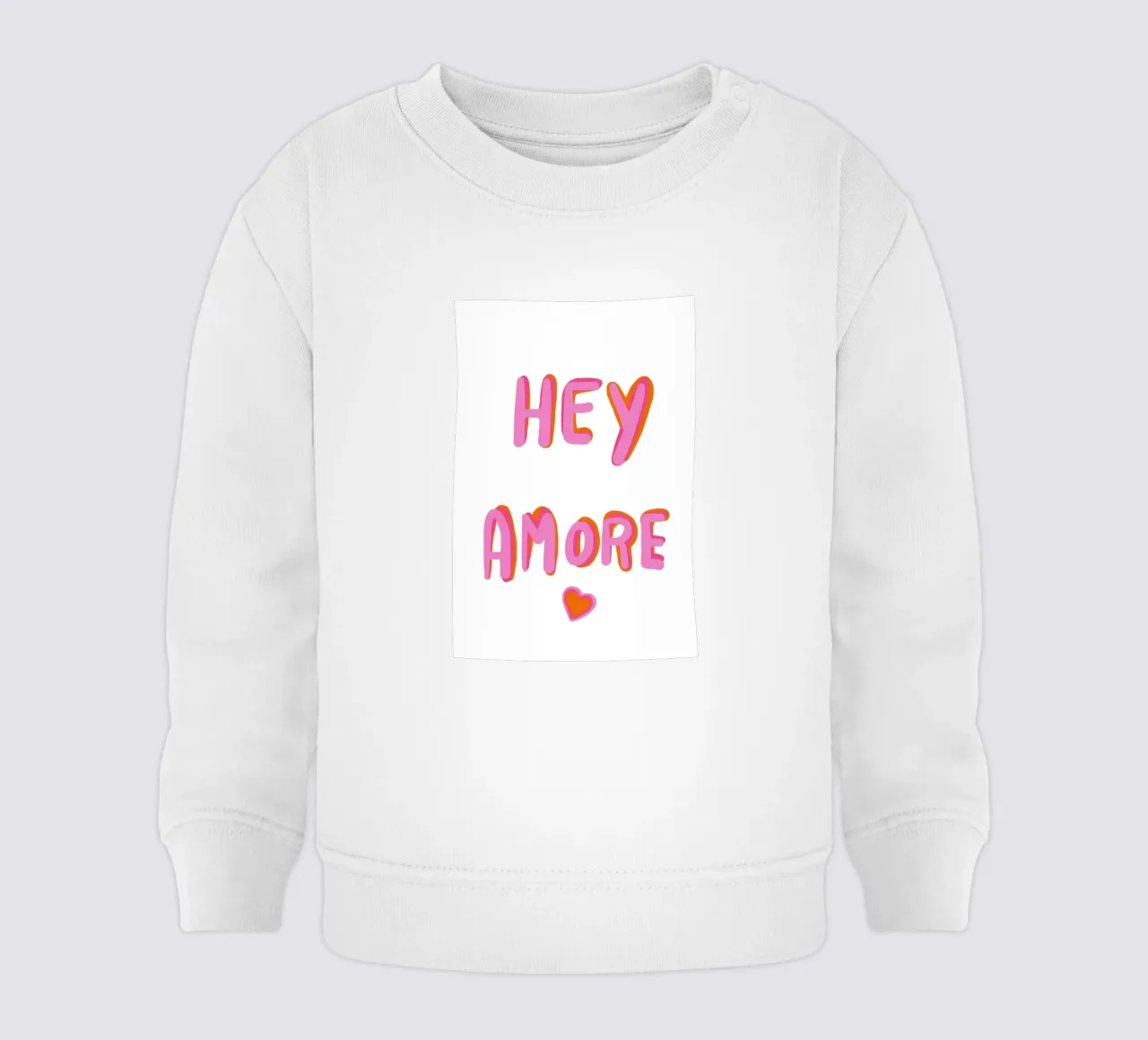Ehi Amore Pop felpa neonato da Carinaprint