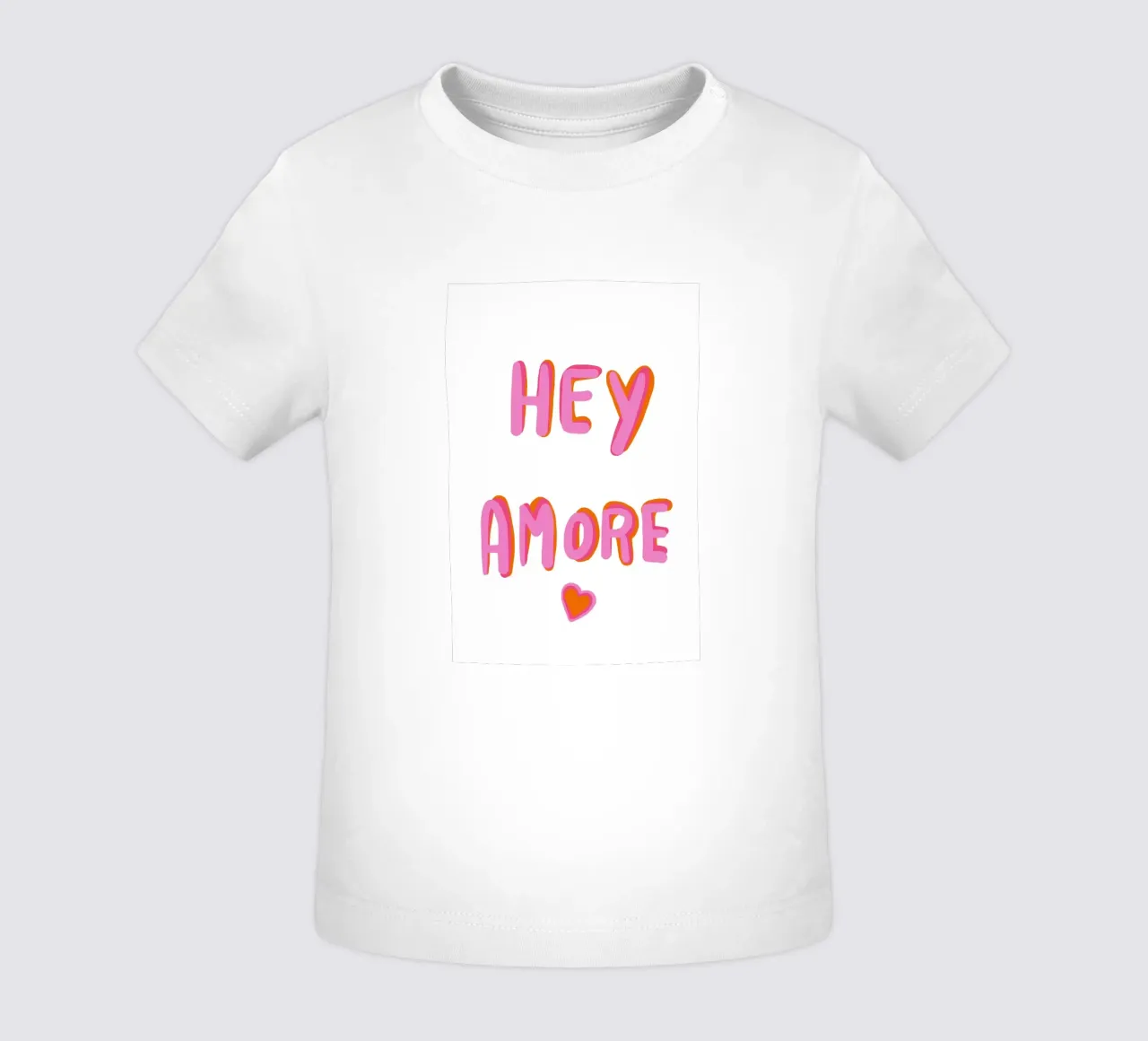 Ehi Amore Pop maglietta neonato da Carinaprint