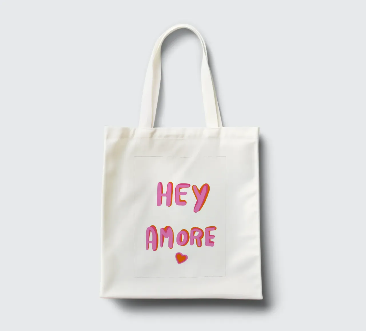 Ehi Amore Pop borsa in juta da Carinaprint