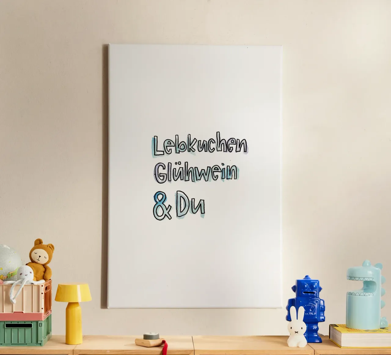 Lebkuchen & Du tela con Cornice a cassetta da Brushmeetspaper