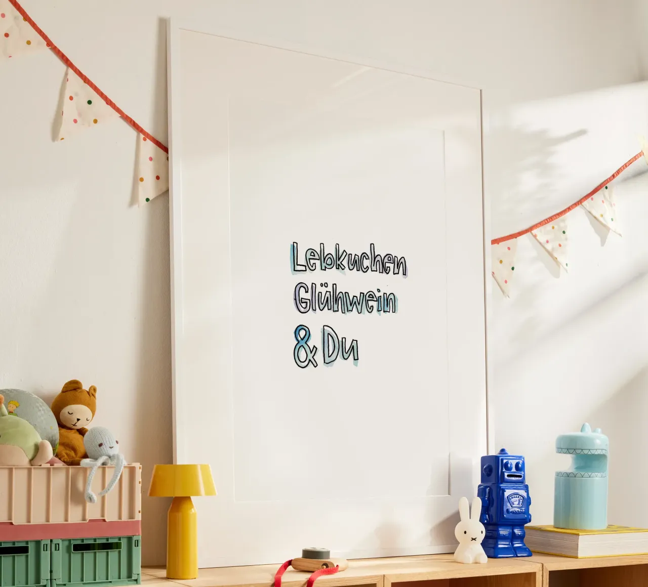 Lebkuchen & Du poster con telaio in alluminio da Brushmeetspaper