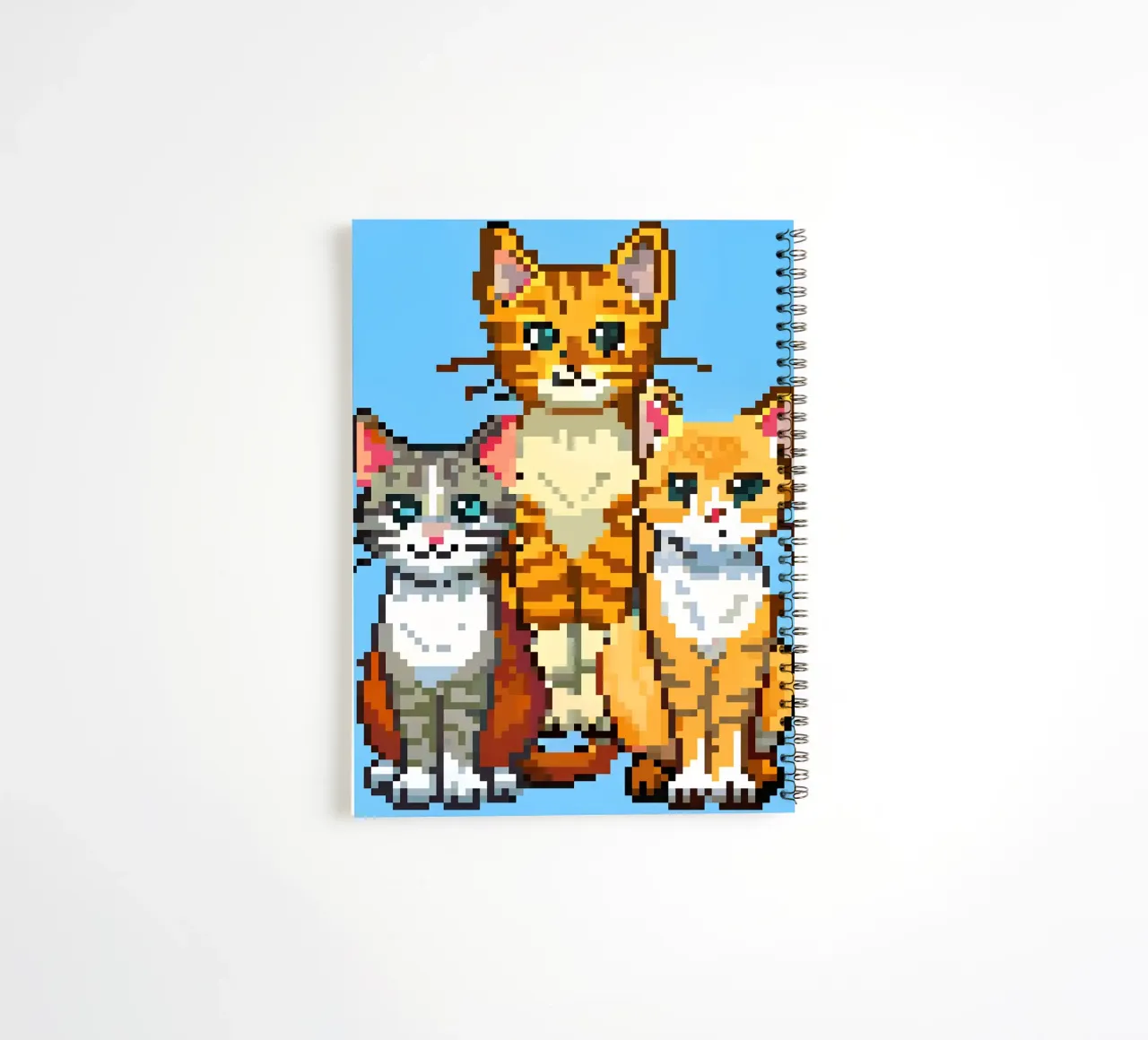 Three Cute Cats spiral notebook by DOG AND CAT