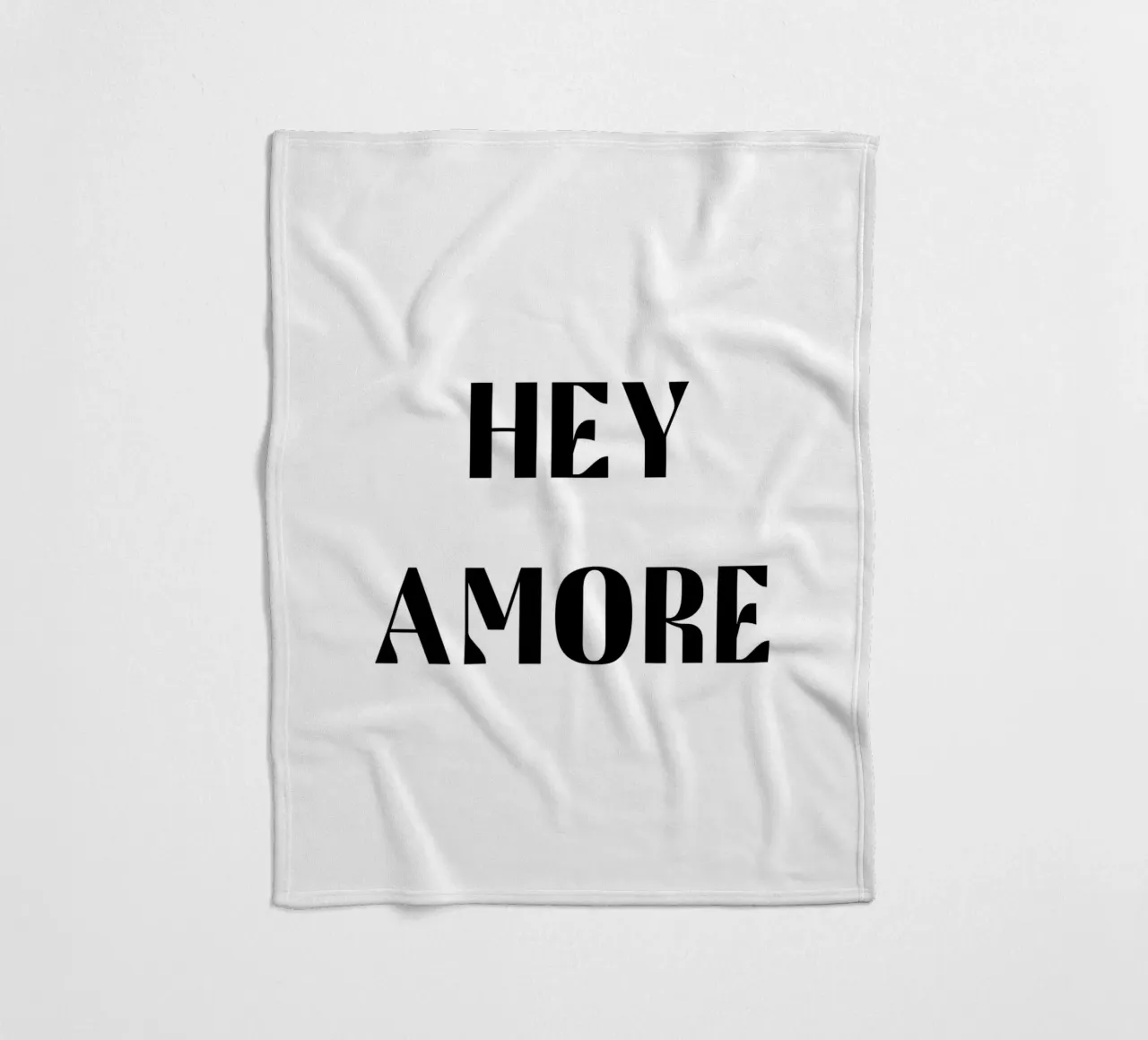 Ehi Amore B&N coperta in pile da Carinaprint