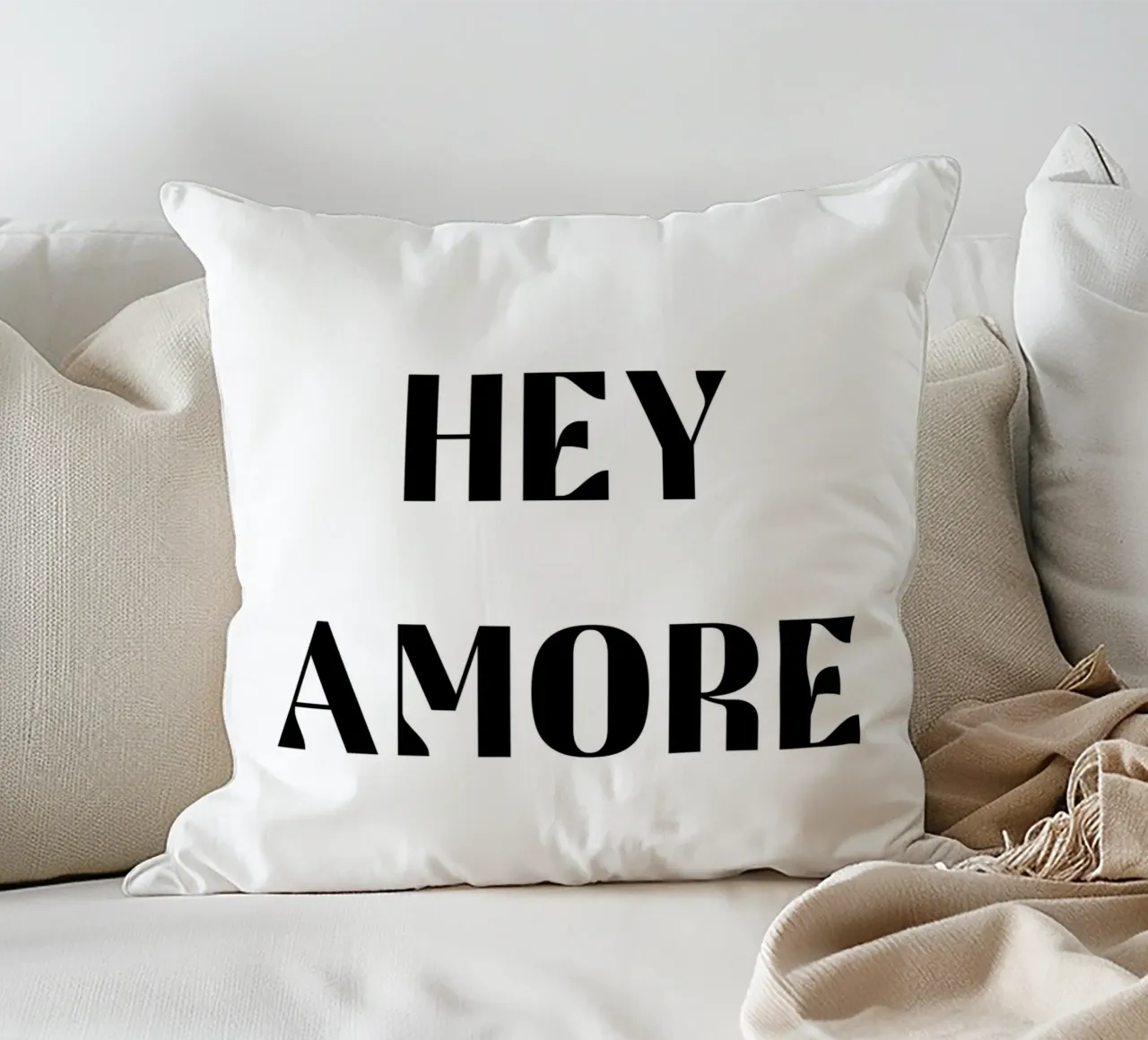 Ehi Amore B&N cuscino da Carinaprint