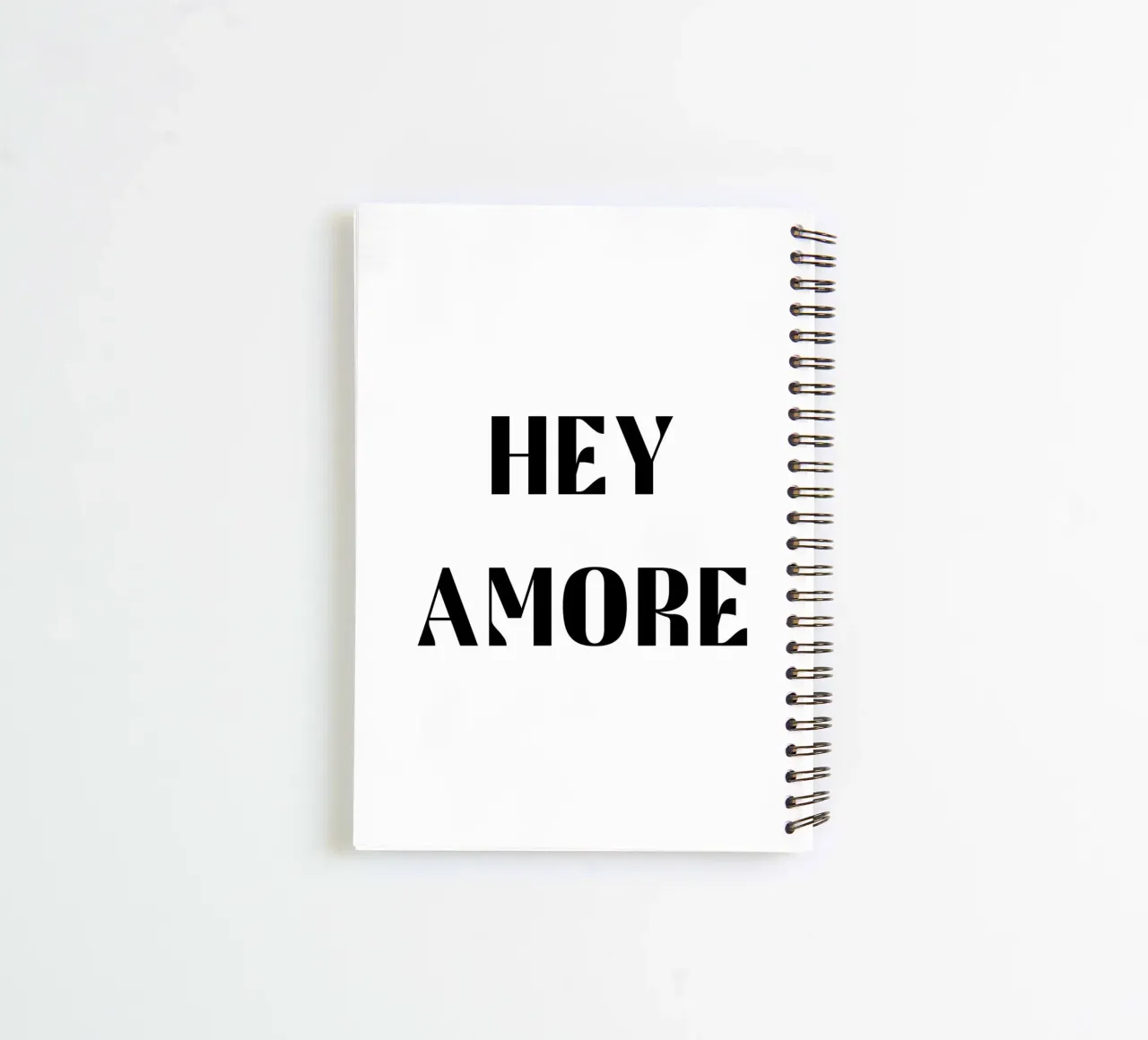 Hey Amore N&B carnet à spirale de Carinaprint
