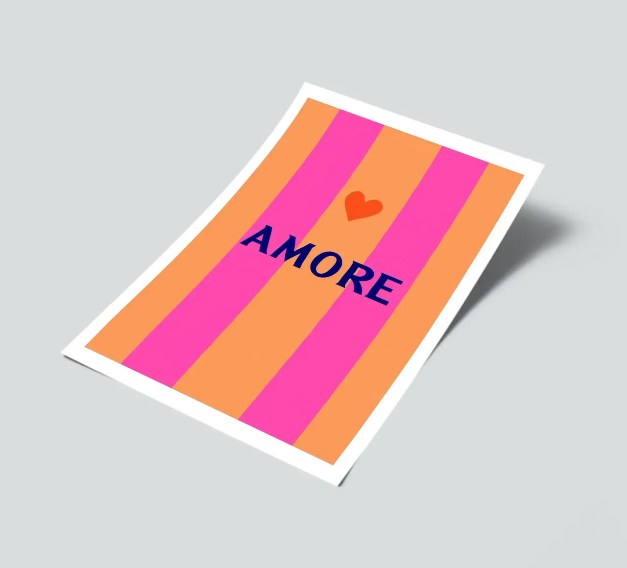 Amore stripes chic sticker sheet by Carinaprint