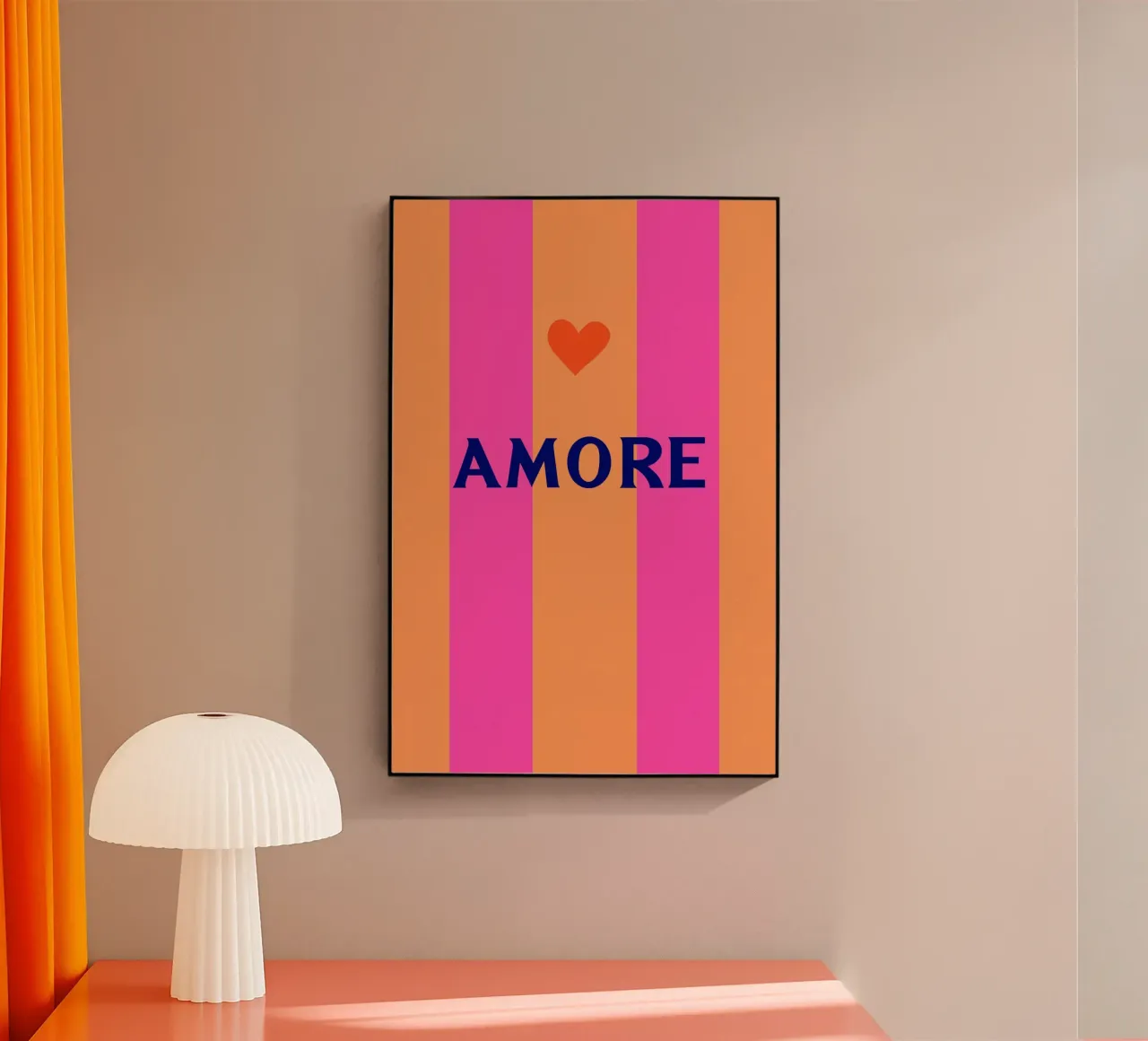 Amore strisce chic plexiglass da Carinaprint